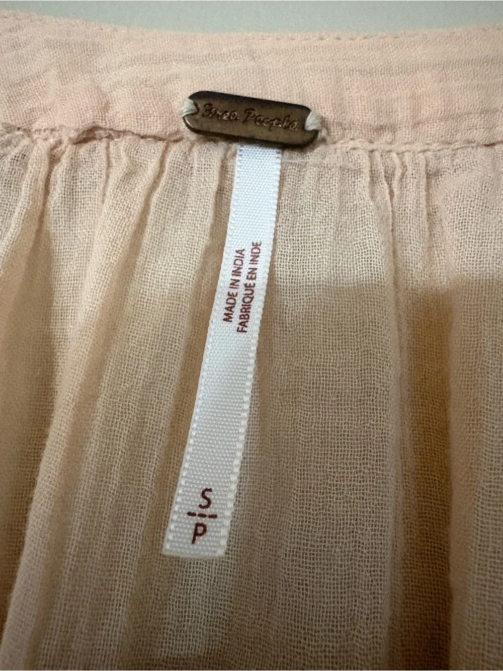 Free People lace light peach